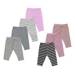 Lenam Kids Pack Of 7 Striped Pure Cotton Track Pants-50