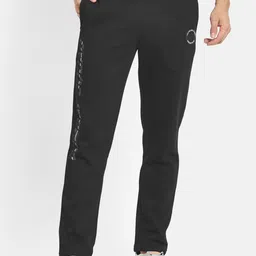 Octave Men Black Solid Cotton Track Pants-image-53
