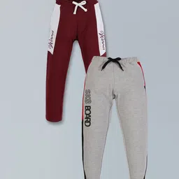 3PIN Boys Pack Of 2 Pure Cotton Antimicrobial Track Pants-image-19