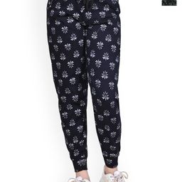 BAESD Girls Pack of 2 Floral Printed Mid-Rise Pure Cotton Joggers-picture-1