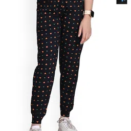 BAESD Girls Pack of 2 Printed Mid-Rise Pure Cotton Joggers-image-59