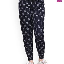 BAESD Girls Pack of 2 Floral Printed Mid-Rise Pure Cotton Joggers-picture-0