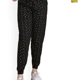 BAESD Girls Pack of 2 Printed Mid-Rise Pure Cotton Joggers-image-18