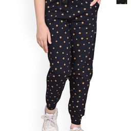 BAESD Girls Pack of 2 Printed Pure Cotton Joggers-picture-13