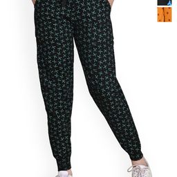 BAESD Girls Pack of 3 Printed Mid-Rise Pure Cotton Track Pants-picture-0