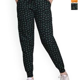 BAESD Girls Pack of 3 Floral Printed Pure Cotton Joggers-picture-28
