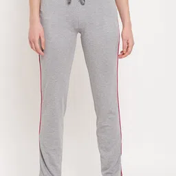 Duke Women Grey Solid Cotton Track Pants-15