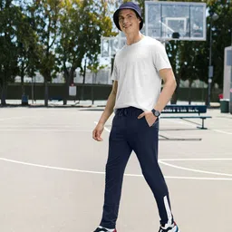Harvard Men Navy Blue Solid Regular Fit Mid-Rise Regular Track Pants-image-21
