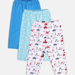 MINI KLUB Boys Pack of 3 Printed Pure Cotton Track Pants-image-2