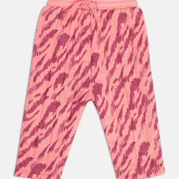 MINI KLUB Girls Printed Pure Cotton Mid-Rise Track Pants-image-25