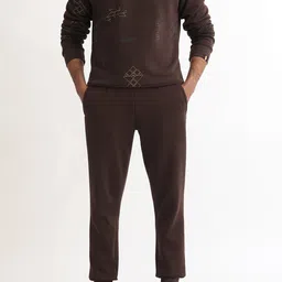 RARE RABBIT Men Vik Regular Fit Mid-Rise Cotton joggers-image-80