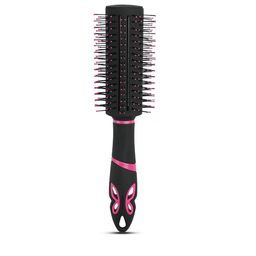 Agaro Delight Round Hair Brush for Smoothening - Black & Pink-image-90