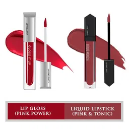 LOVE EARTH Set Of 2 Liquid Mousse Matte Lipstick - 6ml-Gloss It Up Lip Gloss - 3ml-42