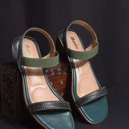 Bata Open Toe Leather Block Heels-image-57