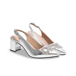 Shoetopia Embellished Party Block Pumps-58