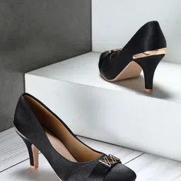 Shezone Women Black Pumps-57