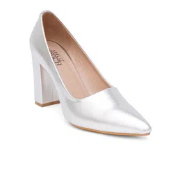 SHUZ TOUCH Pointed Toe Block Pumps image 5
