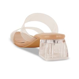 Mast & Harbour Tan PU Party Block Heels image 3