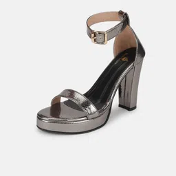 Marc Loire Textured Open Toe Platform Heels image 2
