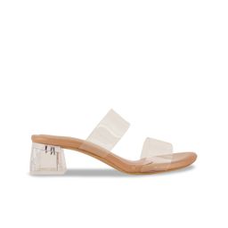 Mast & Harbour Tan PU Party Block Heels image 4