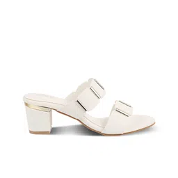 Tresmode Textured Open Toe Block Heels image 2