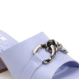 ELLE Embellished Open Toe Block Heeled Mules image 5