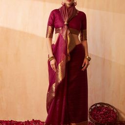 KALINI Woven Design Zari Organza Banarasi Saree-56