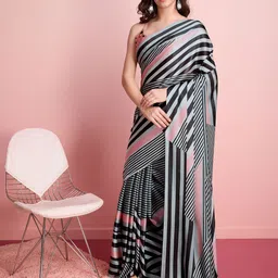 RACHNA Striped Printed Satin Saree-picture-20