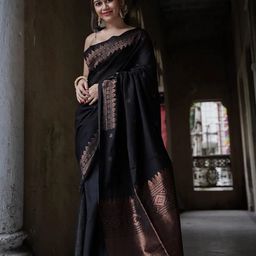 KALINI Ethnic Motif Woven Design Banarasi Zari Saree-10