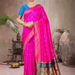 KALINI Woven Design ZariBanarasi Saree-image-40