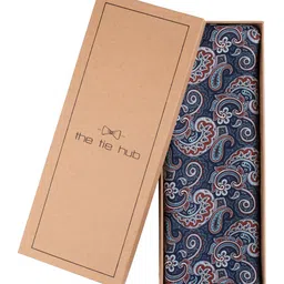 The Tie Hub Men Paisley Printed Silk Scarf-image-69