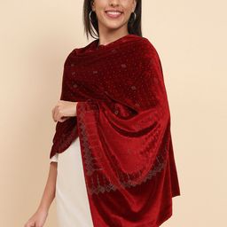 Pashmoda Embellished Velvet Shawl-image-55