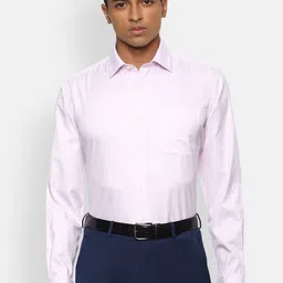 Van Heusen Men Pink Micro Checked Opaque Formal Shirt-image-29