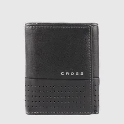 Cross Men Black Textured Leather Three Fold Wallet-43