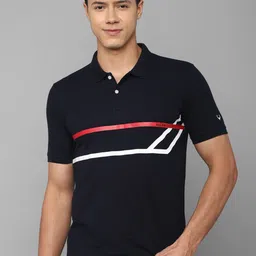 Allen Solly Men Solid Short Sleeves Polo Collar T-shirt-image-52