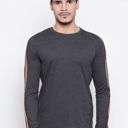 Basics Men Grey Slim Fit T-shirt-picture-9