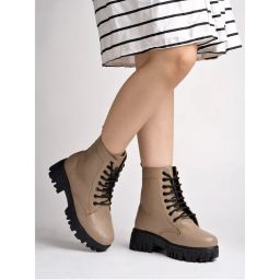 Shoetopia Smart Casual Mid Top Tan Boots-picture-23