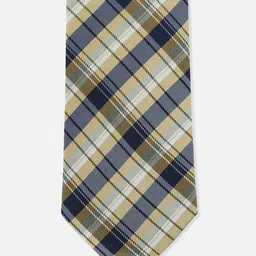 Louis Philippe Men Checked Silk Skinny Tie-picture-12
