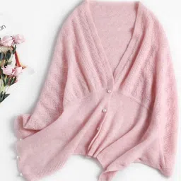 StyleCast Teen Girls Pink V- Neck Batwing Sleeves Top-46