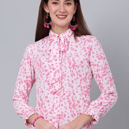 Cantabil Abstract Printed Tie-Up Neck Top-picture-38