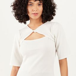 Athena Immutable V-Neck Cut Out Detailed Top-image-76
