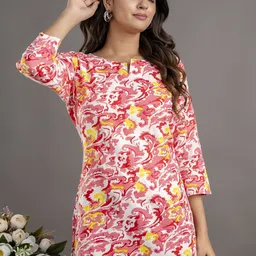 Shedika Floral Print Keyhole Neck Top-image-14