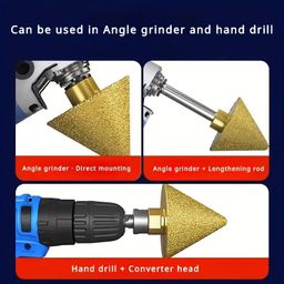 HiFam Diamond Beveling Chamfer Bit, 38MM, Bevel Enlarge Hole Polishing for Angle Grinders, Sturdy Countersink Bit, Diamond Cone Grinding Bit for Tile, Marble, Granite, Stone Polishing and Hole Making image 4