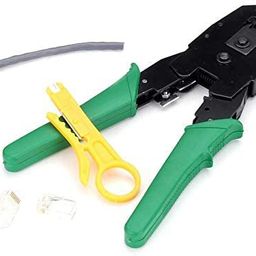 DKURVE LAN Network Fix Cable Tester Crimper Plier Hand Tool Kit Cat6 RJ45 RJ11 RJ12 Stripping Make Ethernet Connector with Soldering Iron image 3
