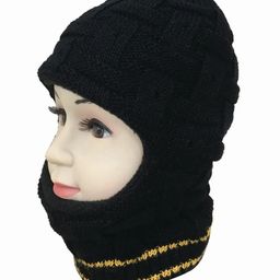 Gajraj Kids Self Design Woolen Monkey Cap image 3