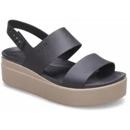 Crocs Women Brooklyn Low Wedge Black Sandals-picture-13