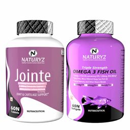 Naturyz Jointe 60 Tablets & Triple Strength Omega 3 Fish Oil 60 Softgels Combo,  2 Piece(s)/Pack -3