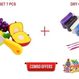 Combo Offer of Cutting fruits Set and Super Dry Clay / Soft Clay Set for kids-image-62