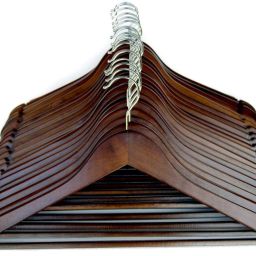 Wooden Hangers with Swivel Hook Smooth Finish Solid Wood for Clothes Wooden Shirt Pack of 8 Hangers For Shirt-25