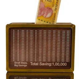Wooden Money Saving Box | Counting Target Inside | Cash Saver Money Box Coin Bank-image-95